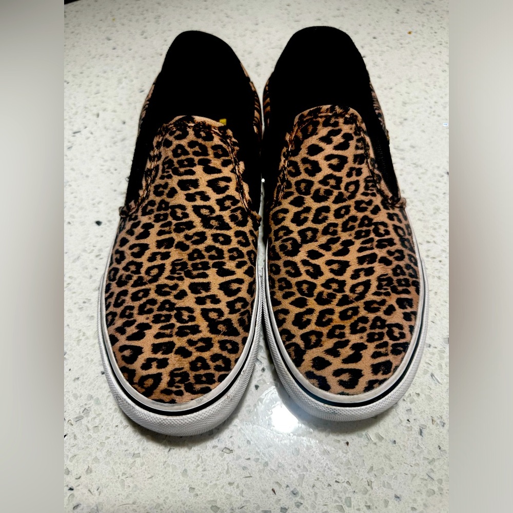 Vans Leopard Print Slip-On Shoes